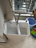 申梵（SHENFAN）拖把池家用阳台可移动卫生间洗拖布池落地塑料下水池墩布户外水槽 白色固定款小号【台控一键排水】 实拍图