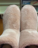 MUJI 男女通用 暖柔系列 微纤维室内外鞋 男款女款JKB0CC2A 保暖 毛绒 烟熏粉色 S 230mm/36码（2.0） 实拍图