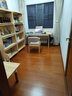 睦乐书桌椅北欧实木书桌书柜组合学生台式电脑桌办公桌椅子写字台书架 1.4米原木色单书桌+扶手椅 实拍图