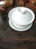 益工坊（YIGONGFANG） 茶具 白瓷盖碗茶杯三才碗茶具 白瓷盖碗 矮盖碗 120ml 实拍图