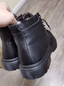卡帝乐鳄鱼（CARTELO）男士牛皮棉靴羊毛雪地靴男厚底马丁靴加绒棉鞋男9415 黑色 44 实拍图