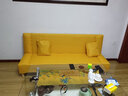 骁诺沙发客厅折叠沙发床两用小户型简易出租房布艺沙发卧室懒人沙发 芒果黄【加宽加厚海绵】 1.8米三人位+俩抱枕 实拍图
