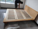 柏家信现代简约全柏木1.8米双人床日式1.5米实木床大床特色家用主卧北欧 1.8*2.0米 晒单实拍图