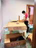 田园驿站新中式实木餐桌家用餐桌椅组合可伸缩折叠变圆吃饭桌子餐厅方桌 茶色 （普通款） 1.35m  餐桌单桌子 实拍图