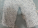 AB内衣睡裤女中老年春夏纯棉居家吸汗宽松透气女士中裤薄款家居裤 小碎花G790 L 实拍图