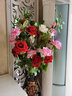 苏茂 仿真玫瑰花落地假花客厅摆放花卉绢花仿真花束装饰花 高品质5头角玫 大红色 120厘米 实拍图