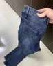 丁古得秋冬牛仔裤男修身小直脚四季新品弹力新款韩版休闲裤子男九分长裤 6021蓝灰（长裤） 常规 31 实拍图