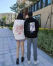 GENIOLAMODE情侣装春秋季连帽卫衣男女初高中学生青少年衣服宽松带帽外套男生 黑色(放空猫胸背标) L /175 实拍图