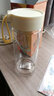 富光清然玻璃杯女便携牛奶杯咖啡高硼硅耐热刻度高颜值水杯子ins风花 牛奶白 480ml 实拍图