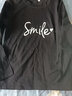 纯信纯棉长袖t恤女2025新款春秋季时尚韩版宽松百搭女装上衣体恤衫潮 黑色微笑【优质版】 XL 建议115-130斤 实拍图