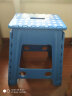 宜瑞思 塑料折叠凳子加厚便携式手提小板凳马扎浴室凳户外休闲板凳 蓝色（45厘米高） 实拍图