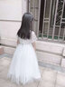 小咔衣浓小女孩公主裙女童花童婚礼蓬蓬纱儿童晚礼服主持人钢琴演出服大童 白色长款 160 实拍图
