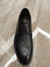 奥康（Aokang）男士商务正装皮鞋婚宴雕花牛皮布洛克鞋子黑色38码 实拍图