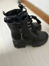 AI真皮短靴女2025秋冬季新款女鞋厚底内增高马丁靴加绒棉鞋高跟靴子 黑色【加绒】YJN1015-1 36 实拍图