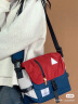 ACROSS斜挎包男女士包包潮流单肩邮差包学生电脑包大容量挎包运动骑行包 黄蓝加大版 实拍图