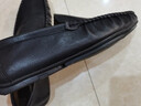 水木苒豆豆鞋男夏季韩版潮流英伦男鞋皮鞋休闲鞋子男驾车一脚蹬懒人乐福 黑色 #42 实拍图