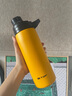 btif直饮保温杯男士大容量运动水杯便携直身杯学生便携实用不锈钢水杯 日晷黄【便携提手】 600ml 实拍图