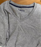 班尼路短袖t恤男时尚纯色V领韩版修身棉质半袖潮流百搭基础款学生舒 00A XL 实拍图