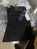 BORURZ秋冬季牛仔裤男宽松直筒加肥加大码弹力胖子休闲长裤子 黑色(常规款) 30适合(120-130)斤 实拍图