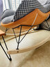 昊罔（HAOWANG）北欧摇椅客厅阳台家用休闲摇摇椅懒人沙发躺椅大人轻奢网红蜗牛椅 爱马士橙拼千鸟格+脚凳 实拍图
