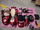 派克奇大号儿童电动摩托车可坐双人侉子车童车三轮车宝宝玩具车可坐大人 红色12A电瓶+皮座+手拧+喊话器 实拍图