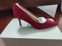 7or9 山楂 新中式红色婚鞋女气质真皮单鞋空气棉高跟鞋7cm新婚礼物 山楂7cm- 配饰需要另外购买 35 实拍图