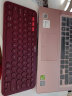 罗技（logitech） 蓝牙键盘K380多设备切换笔记本平板IPAD电脑适用 时尚轻薄巧克力 按键 红色 实拍图