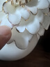 东方泥土高档描金陶瓷花瓶轻奢摆件 客厅餐桌插花家居新中式白色干花瓷器 描金牡丹花瓶（中号） 实拍图