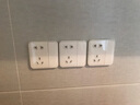 松下开关插座面板三孔空调墙壁插座USB五孔带开关双多控暗装格彩白色 电话插座  WPC401 实拍图