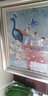 艺米 客厅装饰画现代简约壁画沙发背景墙画挂画欧式餐厅麋鹿孔雀有框三联画 鸾凤和鸣-香槟银框（复式装裱+高透有机玻璃） 55*70均码套装(适合2.5-3.5m沙发墙) 实拍图
