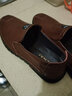 【真牛皮+上线】戈耐休闲皮鞋男士乐福鞋一脚蹬懒人鞋低帮平底鞋防滑春夏透气中年老年人爸爸鞋百搭潮流男鞋 茶色【真皮+手工上线】软底软面 四季款 39码(245MM) 实拍图