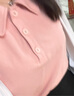 范思蓝恩范思蓝恩22FS2703 法式针织衫短袖t恤女夏季宽松显瘦Polo领上衣 粉色 XL 实拍图