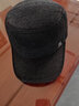畅印 中老年人帽子男士毛呢保暖帽秋冬天爸爸爷爷帽老头加厚护耳鸭舌帽 平顶帽灰色 实拍图
