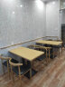 迪华仕（DIHUASHI） 定制冷饮奶茶汉堡店甜品店桌椅西餐厅主题餐厅食堂快餐桌椅组合 加重复合黑盘一桌四椅 晒单实拍图
