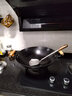 洽硕陆川铸铁生铁炒菜锅不粘锅炒锅无涂层少油烟大双耳圆底铁锅燃气灶 40cm加厚铸铁炒锅(无盖） 实拍图