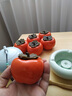 鼎艺柿柿如意柿子罐茶叶罐密封罐茶具茶叶罐便携小摆件陶瓷罐空礼盒 312心想柿成五罐-简装 实拍图
