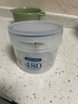 ASVEL抗菌隔夜燕麦杯带盖便携早餐杯可微波密封酸奶燕麦片牛奶杯 蓝色矮款480ML(保温提袋+勺子) 实拍图