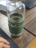美斯尼 旅行茶具套装快客杯便携茶具包泡茶壶玻璃茶杯过滤网一壶二杯玻璃迷你功夫茶具套装旅行出差茶具 墨绿色 实拍图