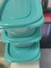 茶花（CHAHUA） 茶花保鲜盒带盖冰箱收纳盒长方形食品冷冻盒厨房收纳塑料储物盒 【550ML】蓝色三个装 实拍图