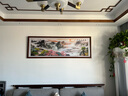 良品大师山水画办公室挂画中式客厅装饰画万里长城靠山图茶室字画风景壁画 富春山居图A1 55*170cm宣纸锦绫+有机玻璃+红褐色实木框（较小） 实拍图