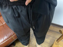 西域传奇 冰丝裤子男夏季超薄款裤九分休闲长裤宽松百搭束脚运动ins潮流 黑色+绿色(两条装) XL 实拍图