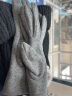 上海故事 学生女秋冬季骑车用加绒加棉加厚防寒可爱冬天触屏保暖手套 毛球灰色 实拍图