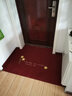来去薄款入户进门蹭土地垫除尘垫定制大门口蹭鞋防滑脚垫玄关门厅满铺地垫家用门垫薄款不卡门缝可裁剪 酒红色    花开富贵 定制专拍（拍前请先提供尺寸联系客服报价、改价） 实拍图
