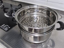 苏泊尔（SUPOR）汤锅304不锈钢蒸锅复底奶锅双耳防烫燃气灶电磁炉通用煮粥煮面锅 304汤锅+蒸屉 20cm 实拍图