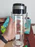 希诺（heenoor）单层玻璃杯大容量运动车载杯子男士茶水杯带滤网手提便携旅行杯 XN-6076 695ML 实拍图