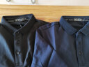 JEEP SPIRIT吉普休闲长袖t恤男商务简约宽松POLO翻领男士体恤打底衫 PS0037黑色 L码建议140-155斤左右 实拍图