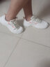 安踏运动鞋女鞋秋冬新款防水皮面跑步鞋休闲鞋百搭轻便软底减震小白鞋 【皮面防泼水】白/妃红 35.5 (220mm) 实拍图
