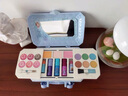 迪士尼儿童化妆品表演公主彩妆盒无毒套装小女孩幼儿园演出生日礼物玩具 嘉年美妆迷你盒(蓝色） 实拍图