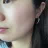 素觉高级感纯925银耳环潮气质冷淡风耳圈耳钉圈圈耳饰女朋友生日礼物 小号2.6cm一对（银色） 实拍图