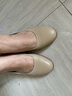 康莉（COMELY）软牛皮单鞋女春季圆头舒适平底鞋软底通勤百搭妈妈鞋 杏色 38  实拍图